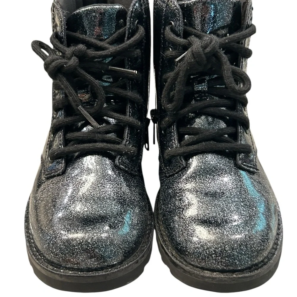 UGG Ryann Kids Sparkle Zip-Down Combat‎ Boots